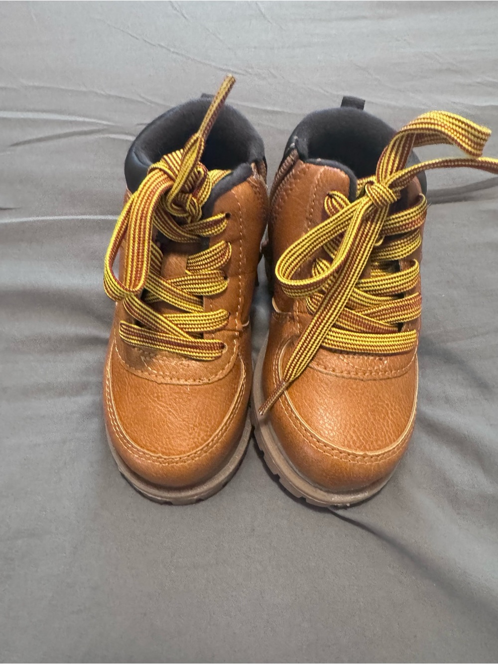 Kids Brown Lace-Up Outdoor Boots